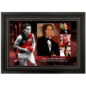 AFL - Essendon Bombers "Gavin Wanganeen" Signed & Framed 8x10 Photo Display B
