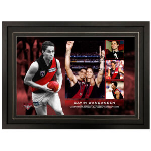 AFL - Essendon Bombers "Gavin Wanganeen" Signed & Framed 8x10 Photo Display C