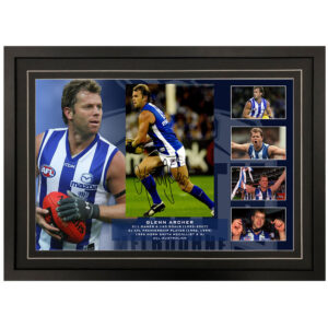 AFL - North Melbourne "Glenn Archer" Signed & Framed 8x12 Photo Display