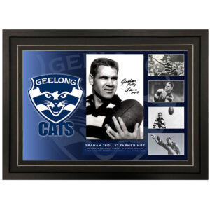 AFL - Geelong Cats "Graham Polly Farmer" Signed & Framed 8x12 Photo Display