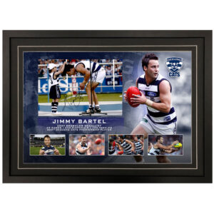 AFL - Geelong Cats "Jimmy Bartel" Signed & Framed 8x12 Photo Display