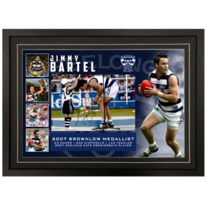 AFL - Geelong Cats "Jimmy Bartel" Signed & Framed 8x12 Photo Display