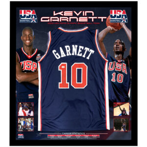 Basketball - Kevin Garnett Signed & Framed USA Olympics Jersey (JSA)
