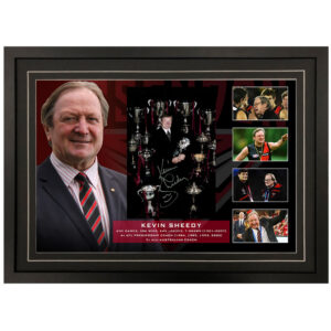 AFL - Essendon Bombers "Kevin Sheedy" Signed & Framed 8x12 Photo Display