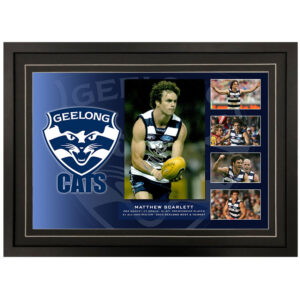 AFL - Geelong Cats "Matthew Scarlett" Signed & Framed 8x12 Photo Display