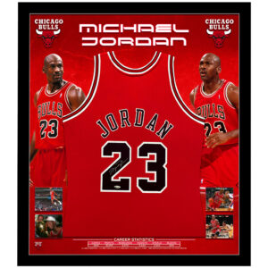 Basketball - Michael Jordan Signed & Framed Chicago Bulls Mitchell & Ness Jersey (UDA COA)