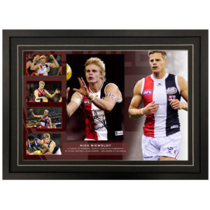 AFL - St Kilda "Nick Riewoldt" Signed & Framed 8x12 Photo Display