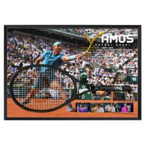 Tennis - Rafael Nadal Signed & Framed Tennis Racquet Retirement