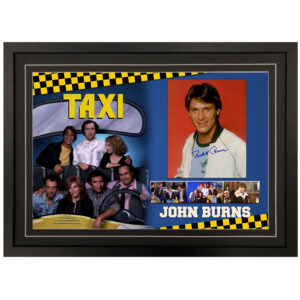 Taxi -  "John Burns" Randall Carver Signed & Framed 8x10 Photo Display B