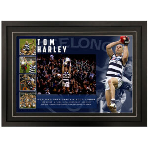 AFL - Geelong Cats Tom Harley Signed & Framed 8x12 Photo Display