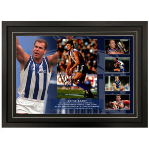 AFL - North Melbourne "Wayne Carey" Signed & Framed 8x12 Photo Display