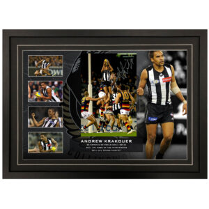 AFL - Collingwood Magpies "Andrew Krakouer" Signed & Framed 8x12 Photo Display