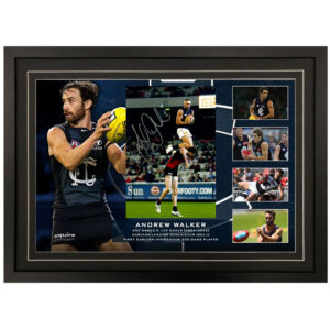 AFL - Carlton Blues "Andrew Walker" Signed & Framed 8x12 Photo Display