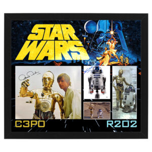 Star Wars -  C3PO and R2D2 Dual Signed & Framed Photo Collage (JSA)