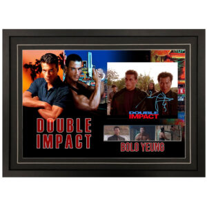Bolo Yeung – "Double Impact" Signed & Framed 8x10 Photo Display B