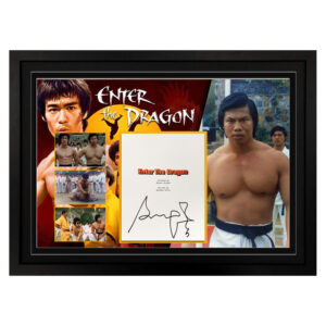 Bolo Yeung Signed & Framed Enter The Dragon Script Display