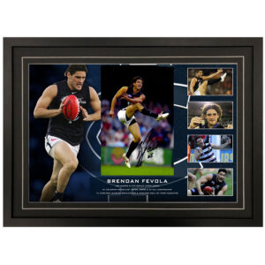 AFL - Carlton Blues  "Brendan Fevola " Signed & Framed 8x12 Photo Display