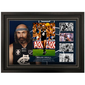AFL - Carlton Blues "Bruce Doull" Signed & Framed 8x12 Photo Display