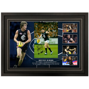 AFL - Carlton Blues "Bryce Gibbs" Signed & Framed 8x12 Photo Display