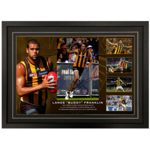 AFL - Hawthorn Hawks "Buddy Franklin" Signed & Framed 8x12 Photo Display