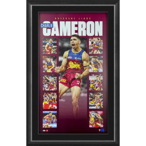 Charlie Cameron Framed Vertiramic Brisbane Lions