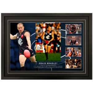 AFL - Carlton Blues  "Craig Bradley " Signed & Framed 8x12 Photo Display