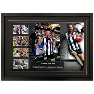 AFL - Collingwood Magpies "Dane Swan" Signed & Framed 8x12 Photo Display B