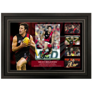 AFL - Essendon Bombers "Dean Solomon" Signed & Framed 8x10 Photo Display