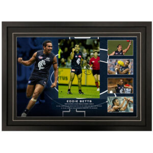 AFL - Carlton Blues "Eddie Betts" Signed & Framed 8x10 Photo Display