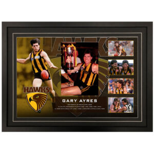 AFL - Hawthorn Hawks "Gary Ayres" Signed & Framed 8x12 Photo Display