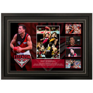 AFL - Essendon Bombers "Gary O'Donnell" Signed & Framed 8x10 Photo Display
