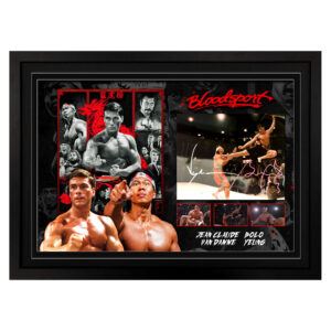 Jean Claude Van Damme & Bolo Yeung - Signed & Framed Bloodsport 8x10 Photo Display