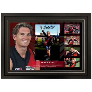 AFL - Essendon Bombers "James Hird" Signed & Framed 8x12 Photo Display B