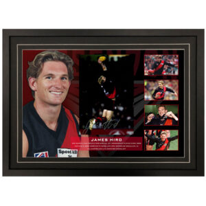 AFL - Essendon Bombers "James Hird" Signed & Framed 8x12 Photo Display C