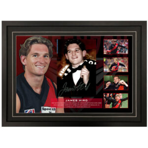 AFL - Essendon Bombers "James Hird" Signed & Framed 8x12 Photo Display D