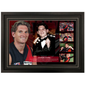 AFL - Essendon Bombers "James Hird" Signed & Framed 8x12 Photo Display D