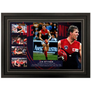 AFL - Melbourne Demons "Jim Stynes" Signed & Framed 8x12 Photo Display