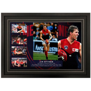 AFL - Melbourne Demons "Jim Stynes" Signed & Framed 8x12 Photo Display