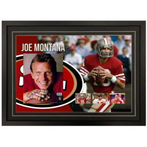 NFL – Joe Montana San Francisco 49ers Signed & Framed  8x10 Photo Display (Beckett)