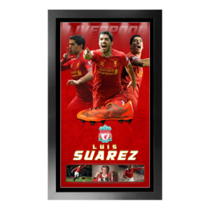 Soccer - Luis Suarez Liverpool Signed & Framed Boot (PSA)
