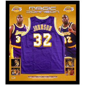 Basketball - Magic Johnson Signed Lakers Purple Jersey (Beckett)