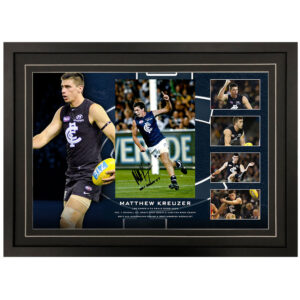 AFL - Carlton Blues  "Matthew Kreuzer " Signed & Framed 8x12 Photo Display
