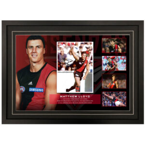 AFL - Essendon Bombers "Matthew Lloyd" Signed & Framed 8x10 Photo Display