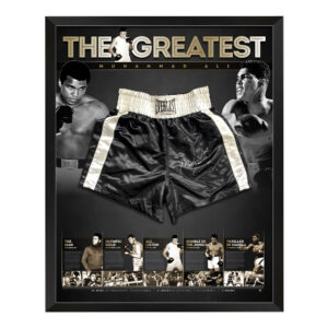 Boxing - Muhammad Ali - Signed and Framed Trunks