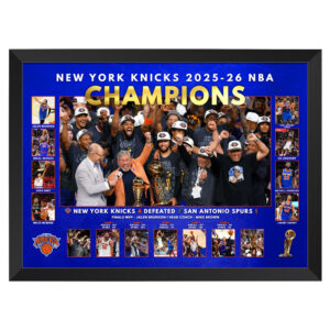 NEW YORK KNICKS 2025-26 NBA Champions Framed Sportsprint