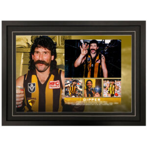 AFL - Hawthorn Hawks "Dipper" Signed & Framed 8x12 Photo Display