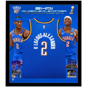 Shai Gilgeous-Alexander Signed & Framed OKC Thunder Jersey 2025 NBA Finals Champion (JSA)