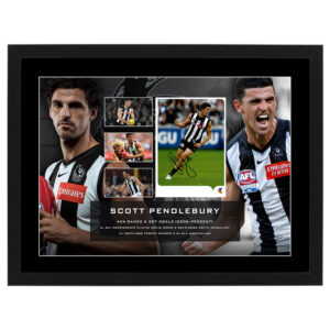 AFL - Collingwood Magpies "Scott Pendlebury" Signed & Framed 8x6 Photo Display