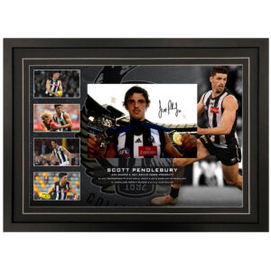 AFL - Collingwood Magpies "Scott Pendlebury" Signed & Framed 8x12 Photo Display