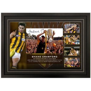 AFL - Hawthorn Hawks "Dipper" Signed & Framed 8x12 Photo Display
